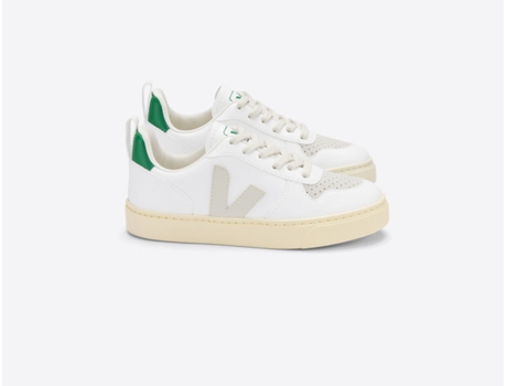 Zapatillas VEJA V-10 Lace Cwl White Pierre Niños (32 - Blanco)
