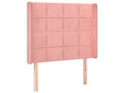 Maison Exclusive - Cabecero Con Orejas De Terciopelo Rosa 83x16x118/128 Cm