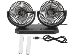 Ventilador De Refrigeración Potente De 12 V Y 3 Velocidades Para Coches Y Camiones Con Carga Usb.