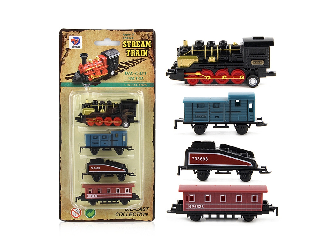 Set De Juguete De Tren De Vapor Retro Simulado Para Niños Y Niñas - Regalo