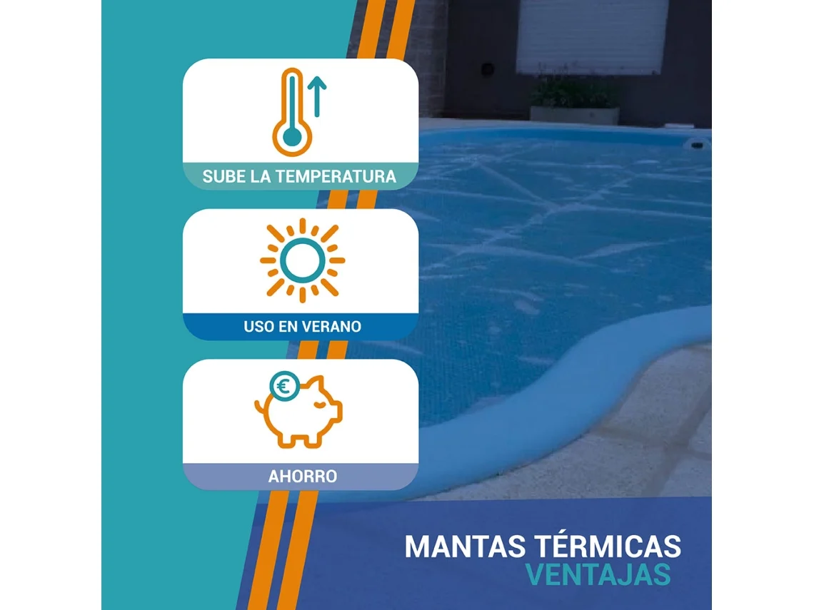 Manta térmica piscina AcuaBubble PLUS 500 micras 4.75 x 8.00 m PISCIHOGAR