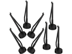 Conjunto De 8 Canetas De Balcão Seguras Com Corrente E Suporte Adesivo, Tinta Preta Fixa, Caneta Profissional