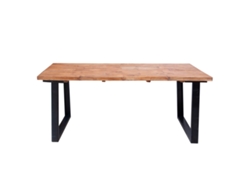 Mesa Mueble Auxiliar Mesa de comer Marrón Rectangular 81x200x100cm BY SIGRIS