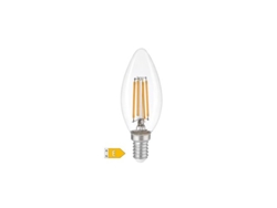 Bombilla LED tipo vela, serie dorada, 4 W, E27, 3000 K, GSC