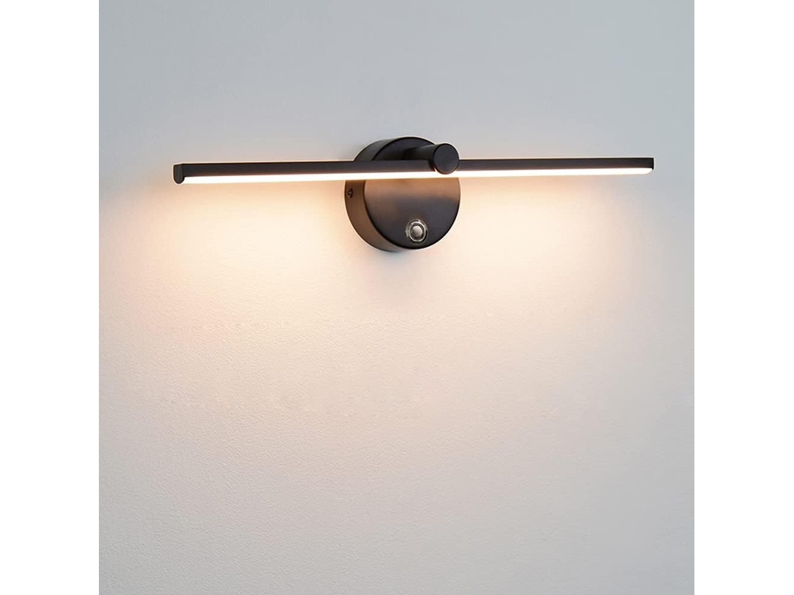 Lámpara de espejo de baño con diseño moderno, LED giratoria de 41 cm con ajuste de 360°, efecto de iluminación suave para tocador y lavabo.