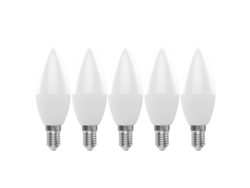2026-bombilla Inteligente Wifi Led Rgb+w+c 5w E12 Regulable, Control Por App/voz Alexa, 5 Pack