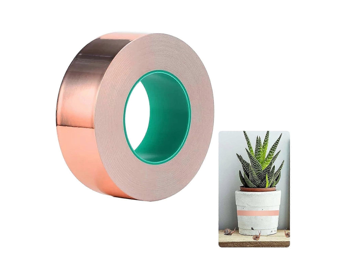Cinta De Lata De Cobre De 20 M, Repelente De Caracoles Con Adhesivo Conductivo, Ancho 30 Mm