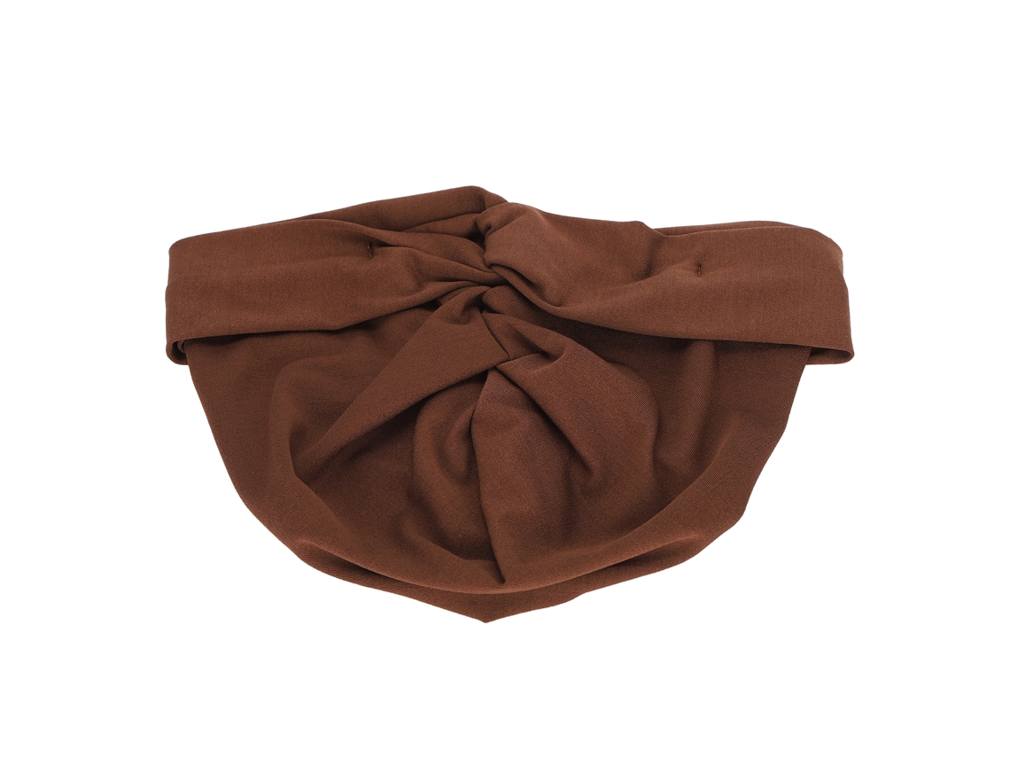 Turbante Feminino Moda Elástico Chapéu Musulmão Enfeite Religioso Café Escuro