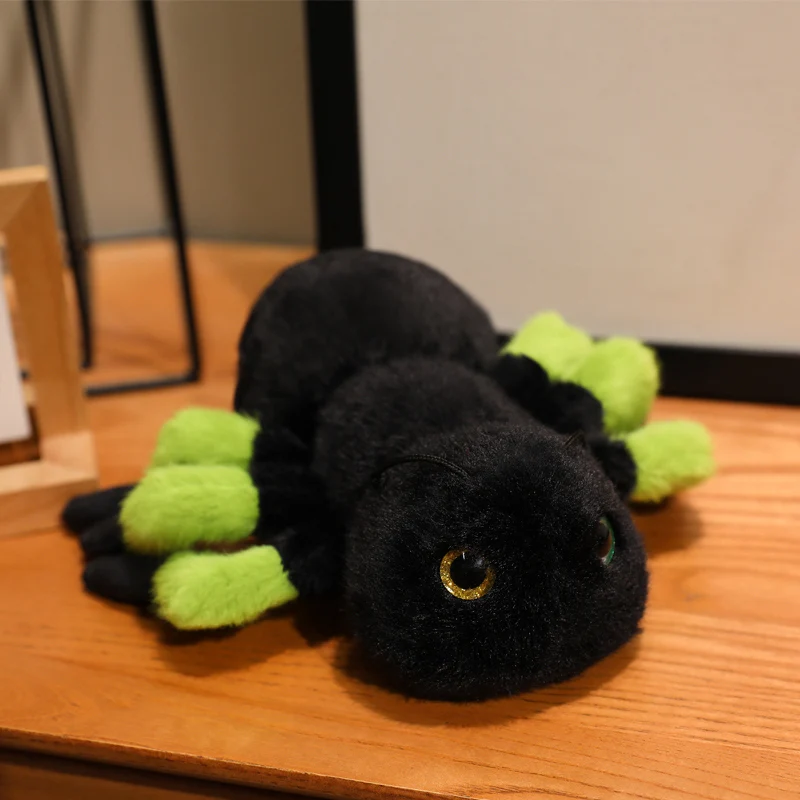 Peluche de insectos y animales de dibujos animados estilo anime, bonito y realista, MDUG (verde, 12 cm)