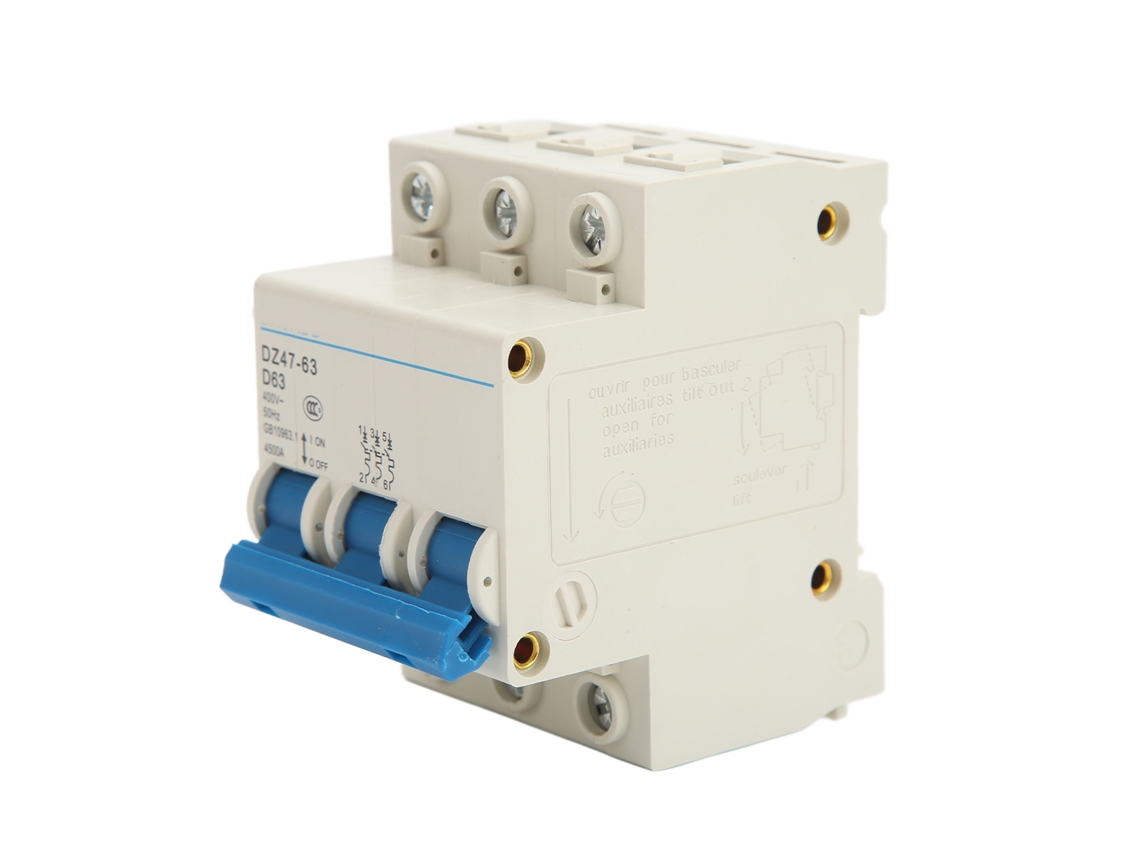 2026dz-disyuntor Mcb 3p 63a 4500a 400v Montaje en riel DIN para protección eléctrica en el hogar y la oficina