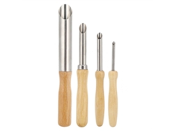 Juego De 4 Herramientas De Cerámica Con Mango De Madera Para Cortar Y Taladrar Arcilla Circular.