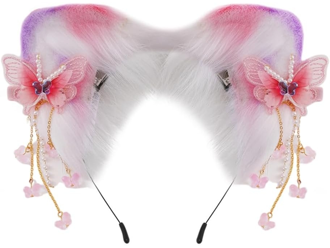 Diadema Unisex Sweet Students Para Tomar Fotos Con Orejas De Gatito/mariposa