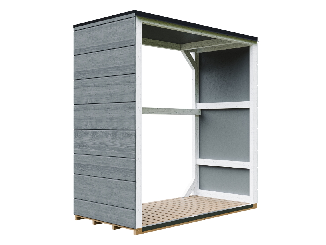 Refugio de madera para exterior 1,14 m² 75 x 153 x H159 cm Timbela M980 1 Cavern Steel