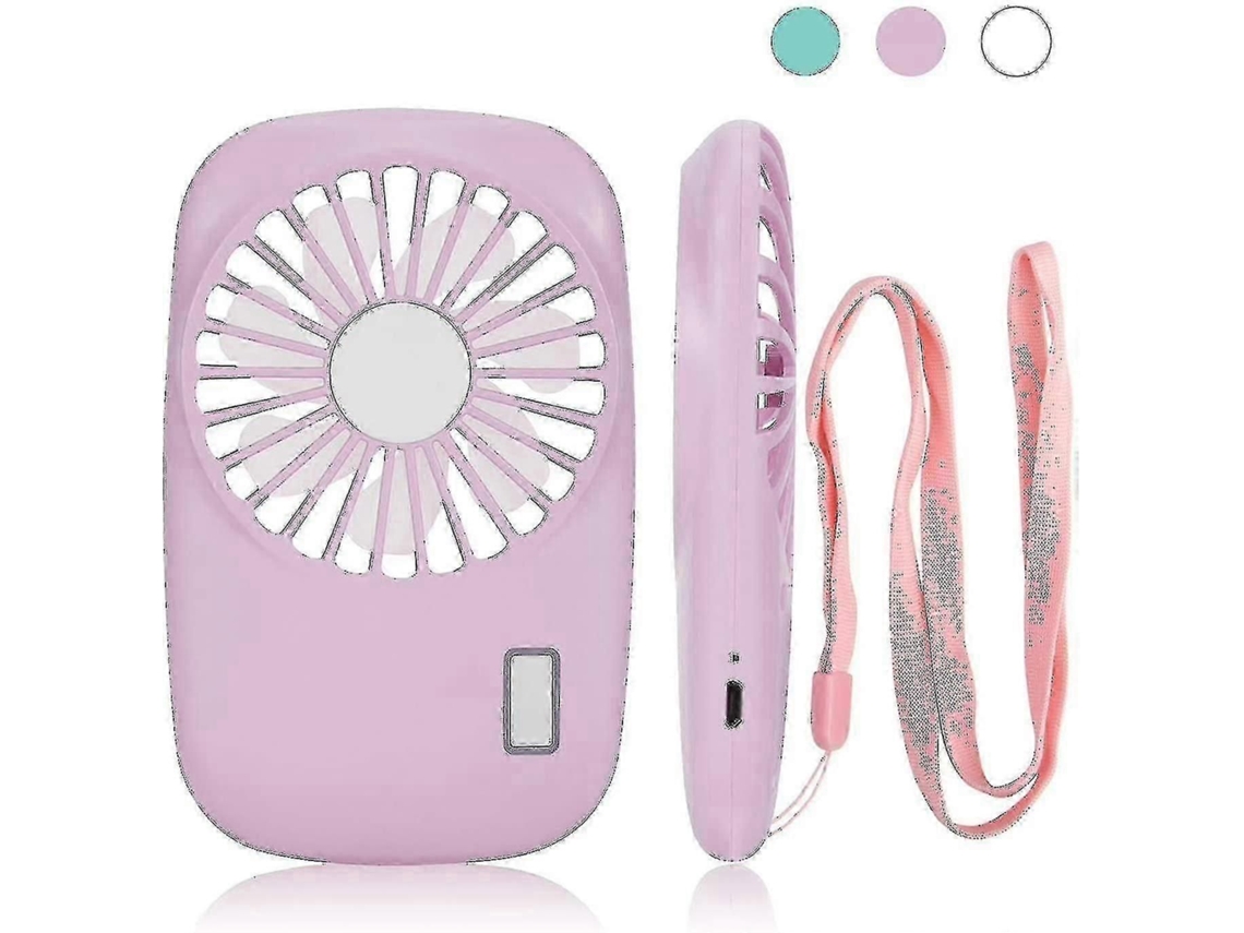 Ventilador Portátil Pequeno Recarregável - Rosa