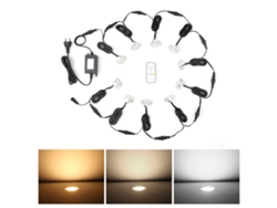 2026-kit 10 Led Recessed Deck Con Controlador, Dimmable, Ip67, Timer 4-8-12h Para Jardín Patio Escaleras