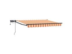 Toldo retráctil manual con LED multicolor de 3,5 x 2 m VIDAXL