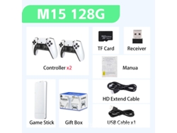 Consola de juegos M15 Hdmi Hd 4k Tv con doble asa 20.000 juegos 128g Siurn