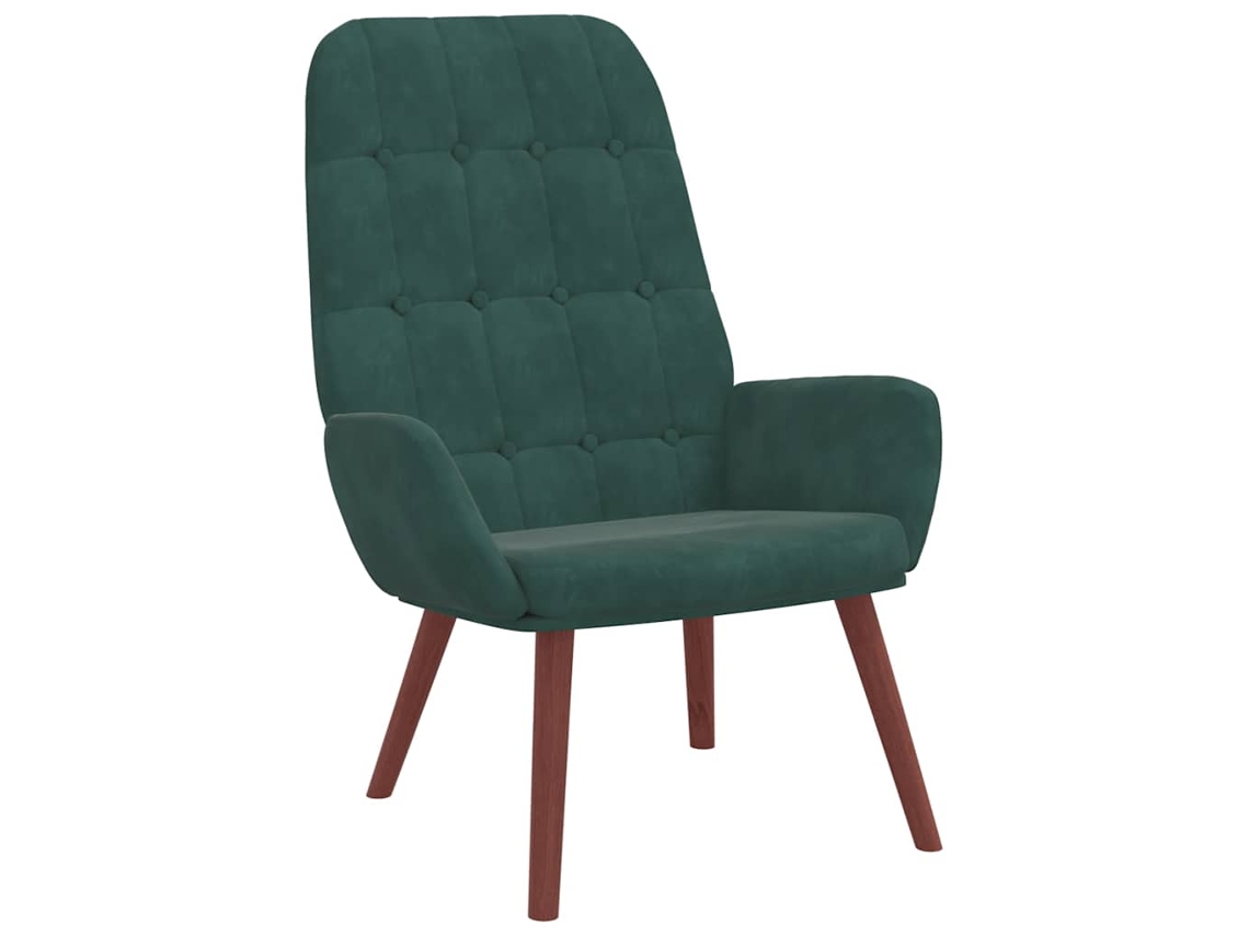Sillón relax de terciopelo verde vidaxl