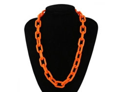 2026-colgante De Collar De Acrílico Geométrico Exagerado Para Mujer 62cm Moda Playa Y Ocasiones Especiales Naranja