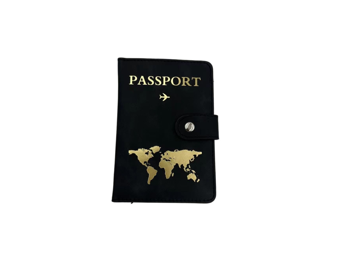 Porta Pasaporte Con Bloqueo Rfid: Billetera De Viaje Segura Black