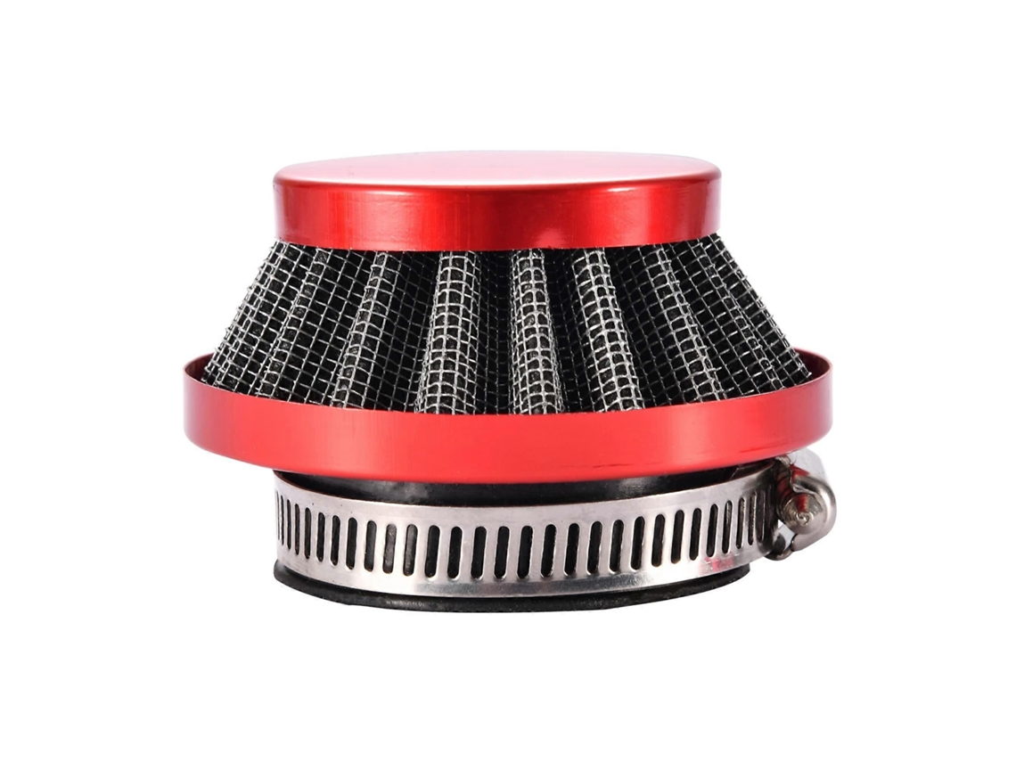 Filtro De Aire Universal Rojo 41-43mm De Metal 2t Para Scooter Atv Pocketbike Quad 43cc 47cc 49cc