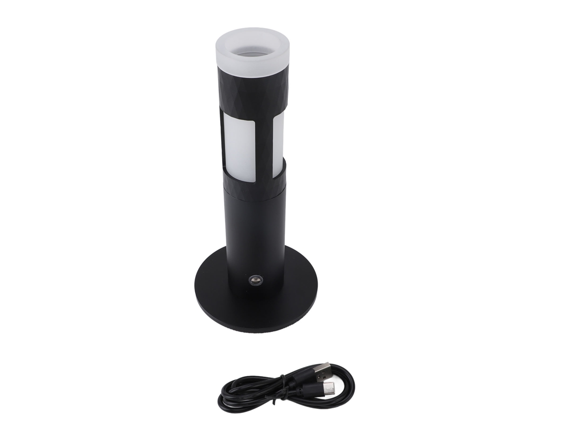 Lámpara de mesa 2026 con forma de florero, inalámbrica, recargable por USB, regulable y con control táctil para dormitorio y sala de estar (negra).