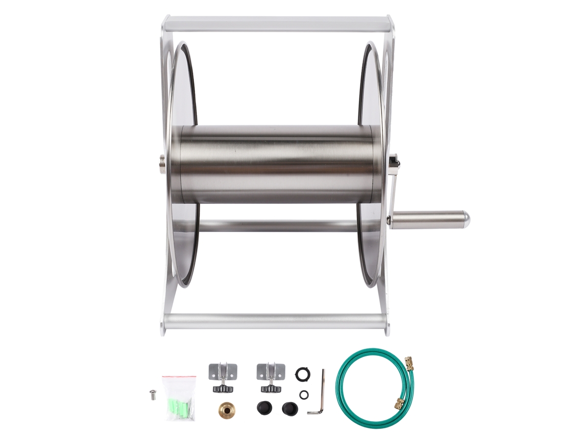 Soporte para carrete de manguera de jardín de 3/4 de pulgada para montaje en pared