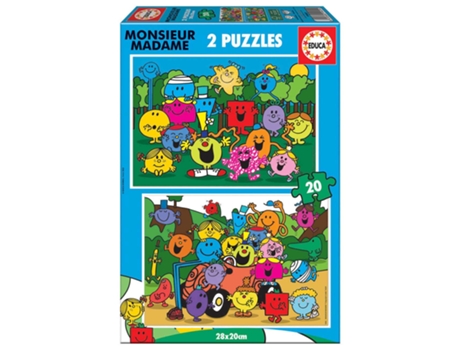 Puzzle Educa 2x20 Monsieur Madame 19401 (Edad recomendada: 3 años)