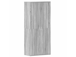 Zapatero con estante, gris Sonoma y madera procesada, MAISON EXCLUSIVE (80x39x178 cm)