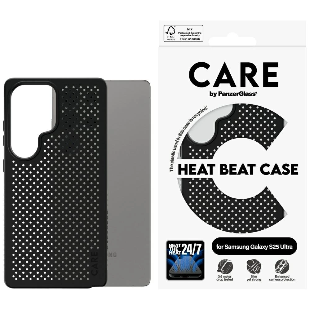 Instrucciones de cuidado para la funda PANZERGLASS Heat Beat para Samsung Galaxy S25 Ultra