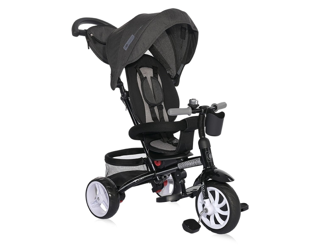 Triciclo Evolutivo Convertible En Bicicleta De Rocket De Lorelli - Black