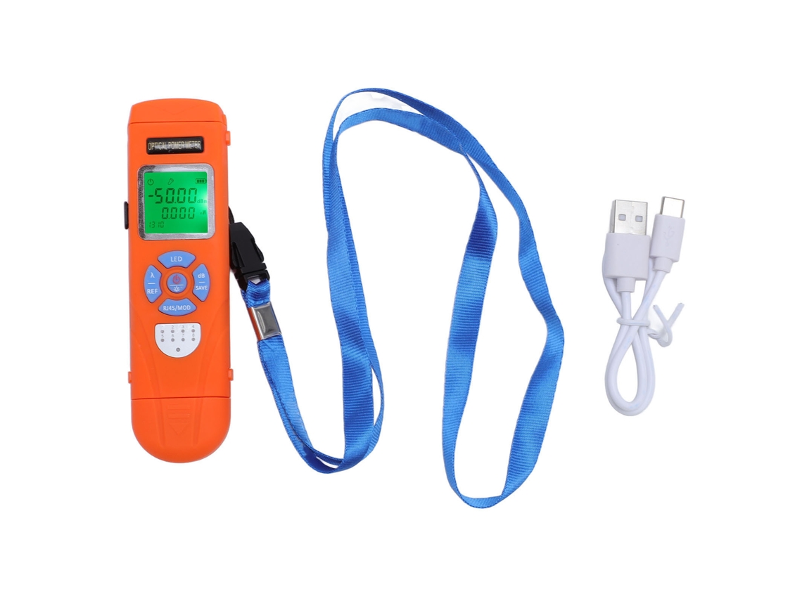 Medidor De Potencia Óptica Portátil Con Comprobador Rj45, Interfaz Universal, -50 A 26 Dbm, 850-1650 Nm