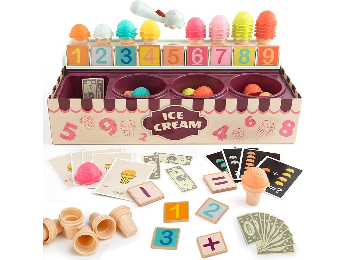 Set De Juego De Helado Para Niños Juego De Lógica Y Matemáticas Juego Educativo De Rol Con Cucharones De Helado