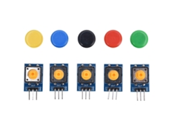 5 Pcs Módulo De Botón Interruptor Grande Con Fundas De Color Bloques Electrónicos