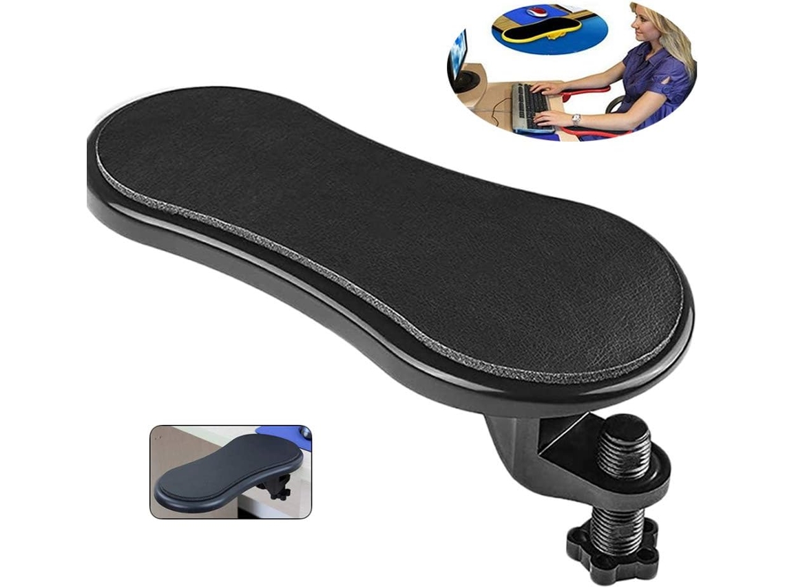 MEOIRUERY Reposabrazos de escritorio con reposamuñecas, diseño ergonómico, extensor ajustable para escritorio de computadora que reduce la presión en las muñeca