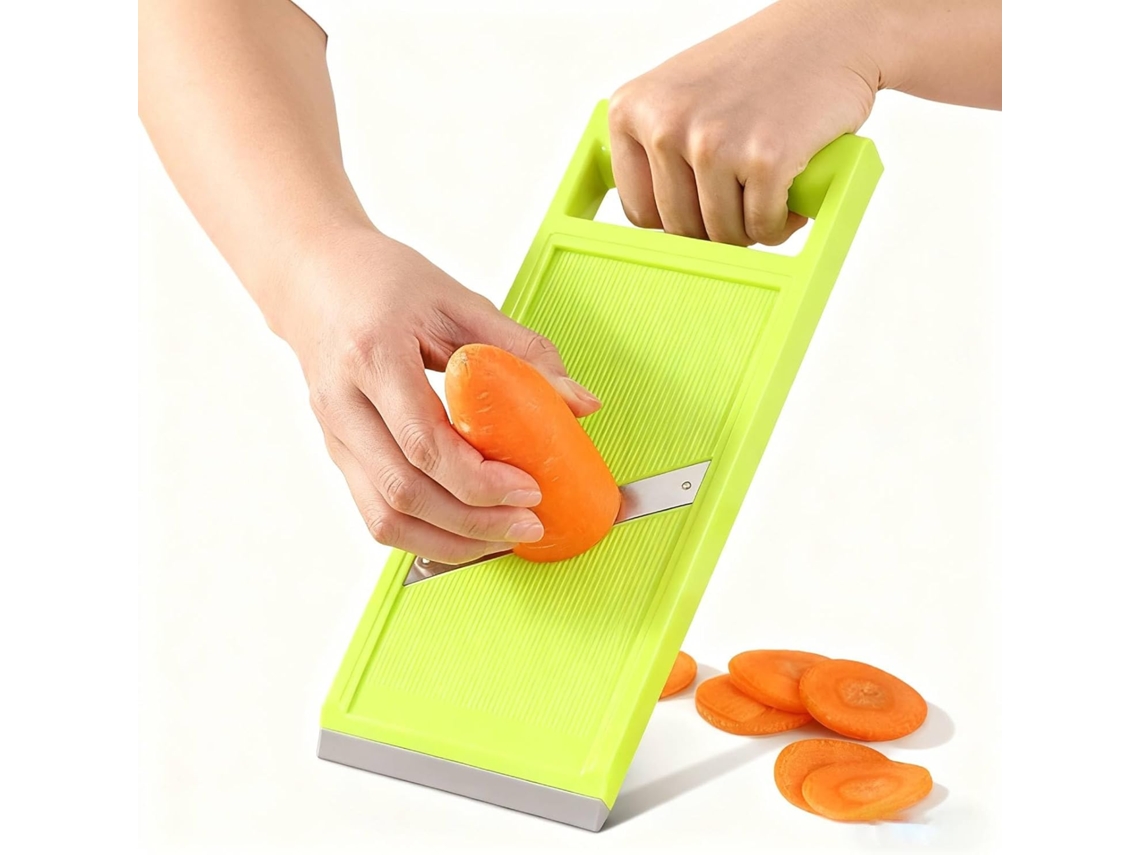 Picadora manual de verduras con cuchillas de acero inoxidable para zanahorias y patatas. DIGITALLAB