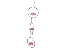 Comedero para colibríes de metal, colgante para jardín, terraza, etc.