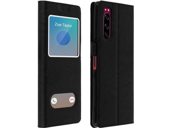Funda Sony Xperia 5 AVIZAR FOLIO-TOWIND-BK-XP5 Negro