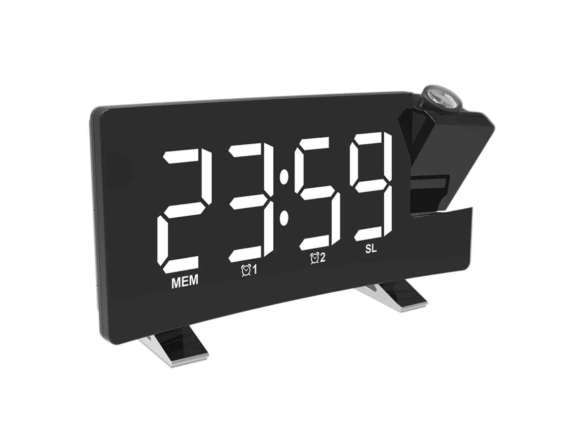 Reloj con Proyección, Radio FM, 180 en el Techo, Doble Alarma, Infantil NEVEANCE