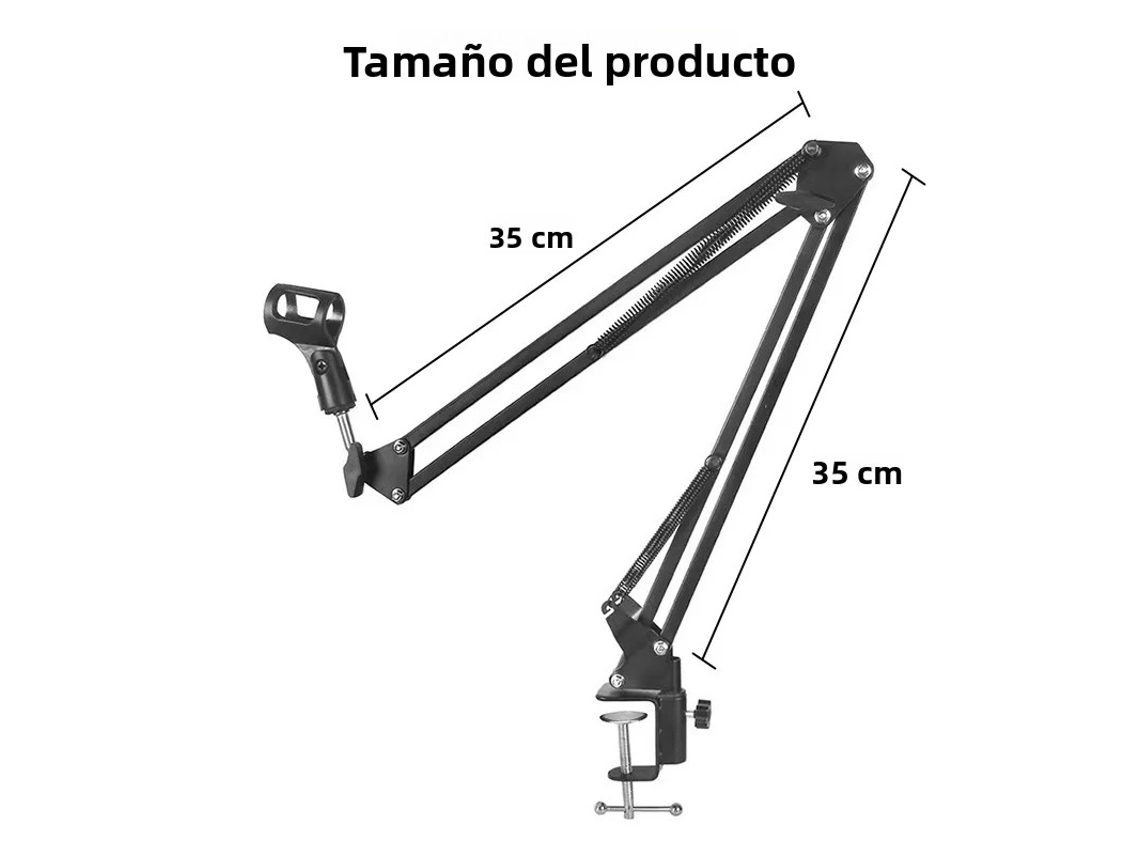 Soporte universal ajustable y profesional para micrófonos de escritorio. Mdug
