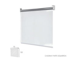 Mampara cortina enrollable pvc transparente, medidas 70 x 150 cm. cadena lado izquierdo
