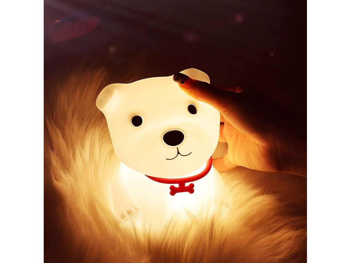 Lámpara De Noche Con Forma De Perro Para Dormitorio, Regalo De Cumpleaños Para Bebé Niño O Niña, Usb