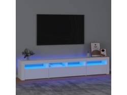 Estantería/Mueble de TV con luces Led 240X35X40 Cm Blanco