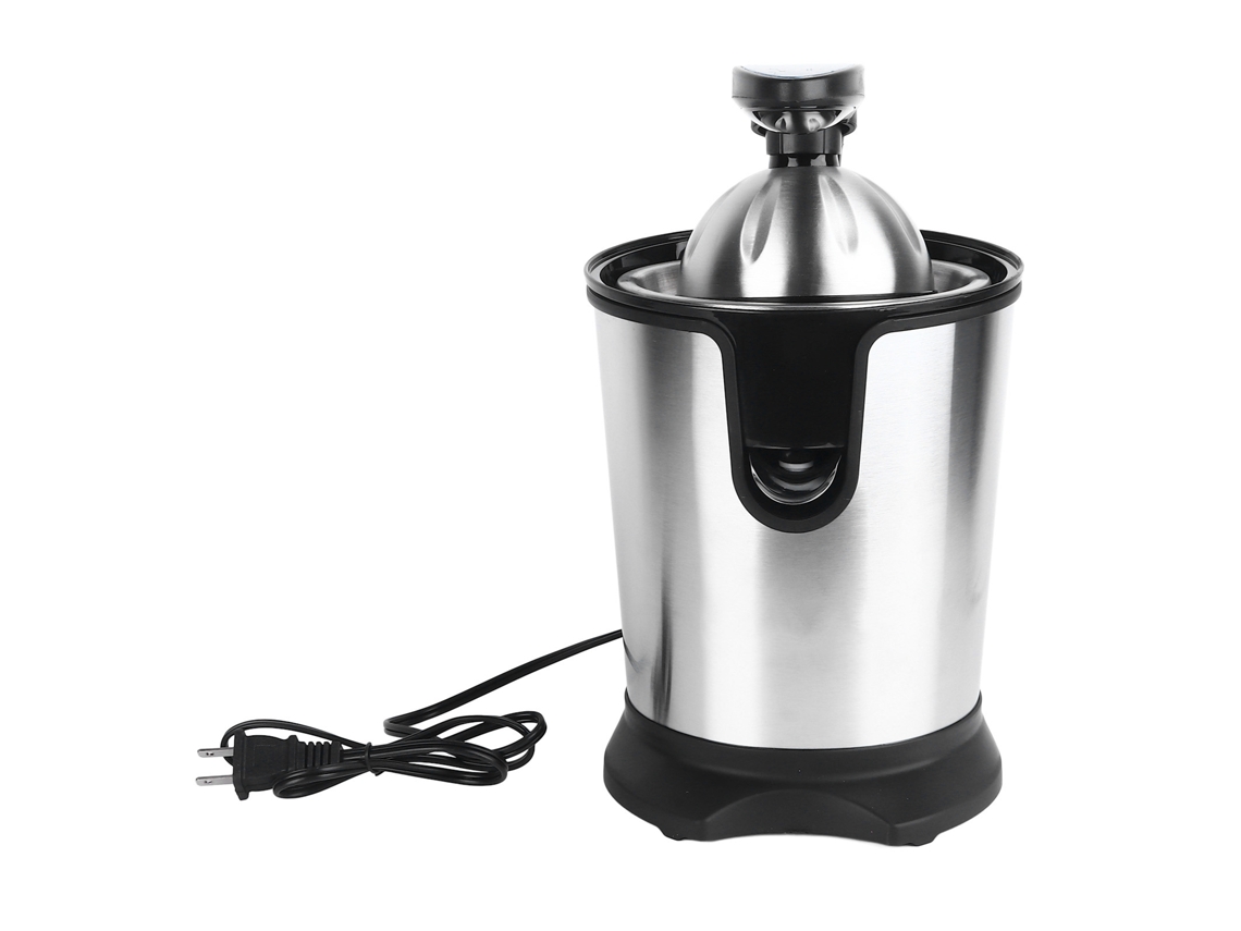 Potente Exprimidor Eléctrico De Acero Inoxidable Para Naranjas Y Limones Con Palanca Y Separador De Zumo Y Pulpa.