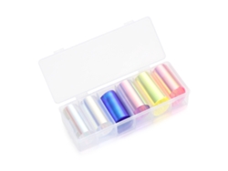 Pegatinas holográficas para uñas con efecto aurora, herramientas para decoración de uñas DIY, con diseño de película de celofán.