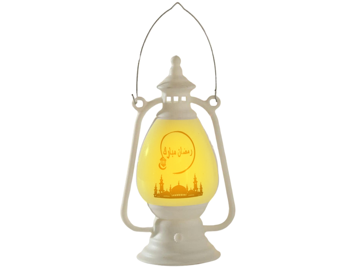 Vela Electrónica De Eid Para Ramadán, Lámpara De Viento, Decoración Para Fiestas En El Hogar, Pp, Metal, 8,6 X 6,4 X 15 Cm.