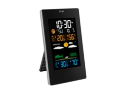 Estación Meteorológica Para Interiores Y Exteriores Con Sensor De Temperatura/higrómetro, Pronóstico Del Tiempo, Despertador Y Fases Lunares.