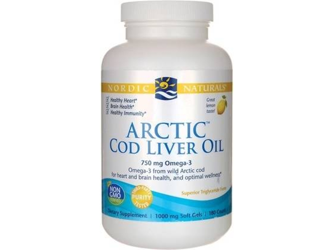 Complemento Alimentar NORDIC NATURALS Fígado De Bacalhau Do Ártico Limão (90 pérolas (Limão))