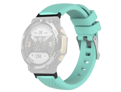 Correa de Silicona textura de sarga 22mm para Huami Amazfit T-Rex 2 - verde menta