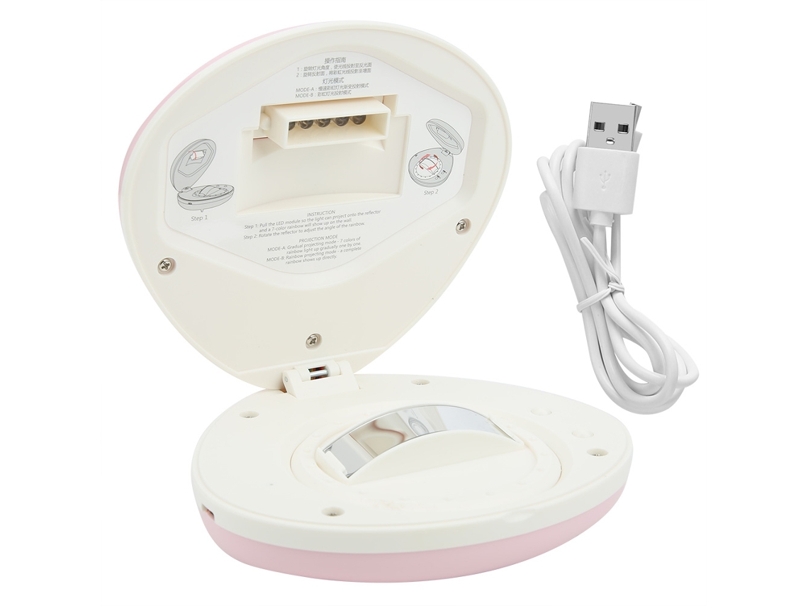 2026-lámpara Proyectora Led Recargable Usb Con Diseño Innovador En Forma De Concha Rosa Para Decoración Hogar Nocturna